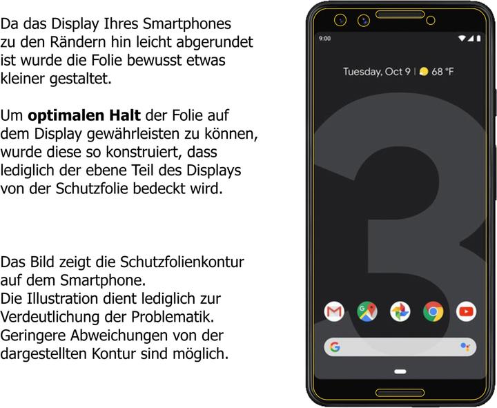 Dipos Pellicola Protettiva Antiriflesso Per Google Pixel 3 – 2 Pezzi, Made In Germany, Antigraffio - 4