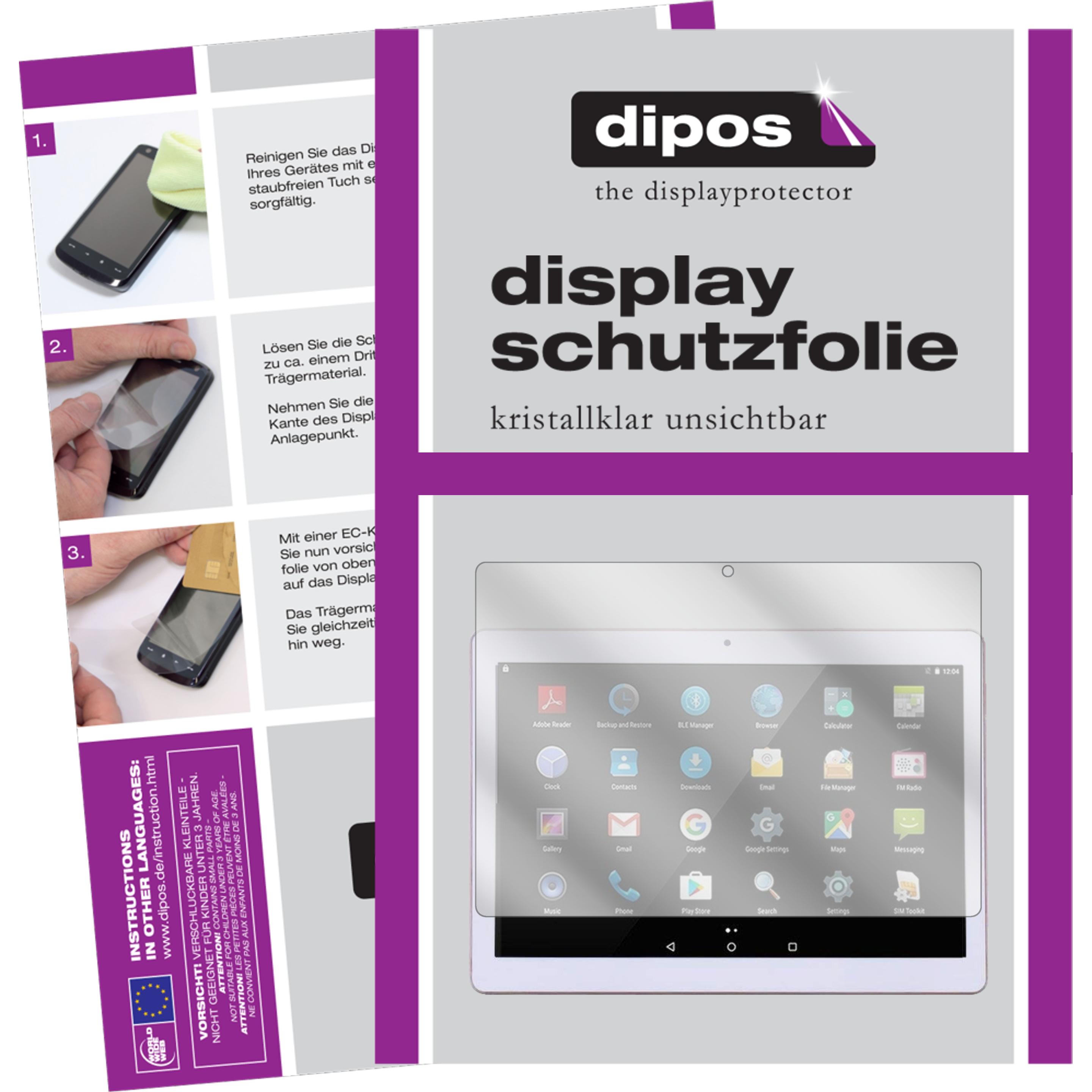 Dipos Displayschutzfolie Crystalclear (1 Stück, Sannuo 10.1), Tablet Schutzfolie