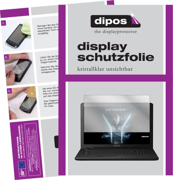 Produktbild Dipos Displayschutzfolie Crystalclear (2 Stück, Erazer P6689)