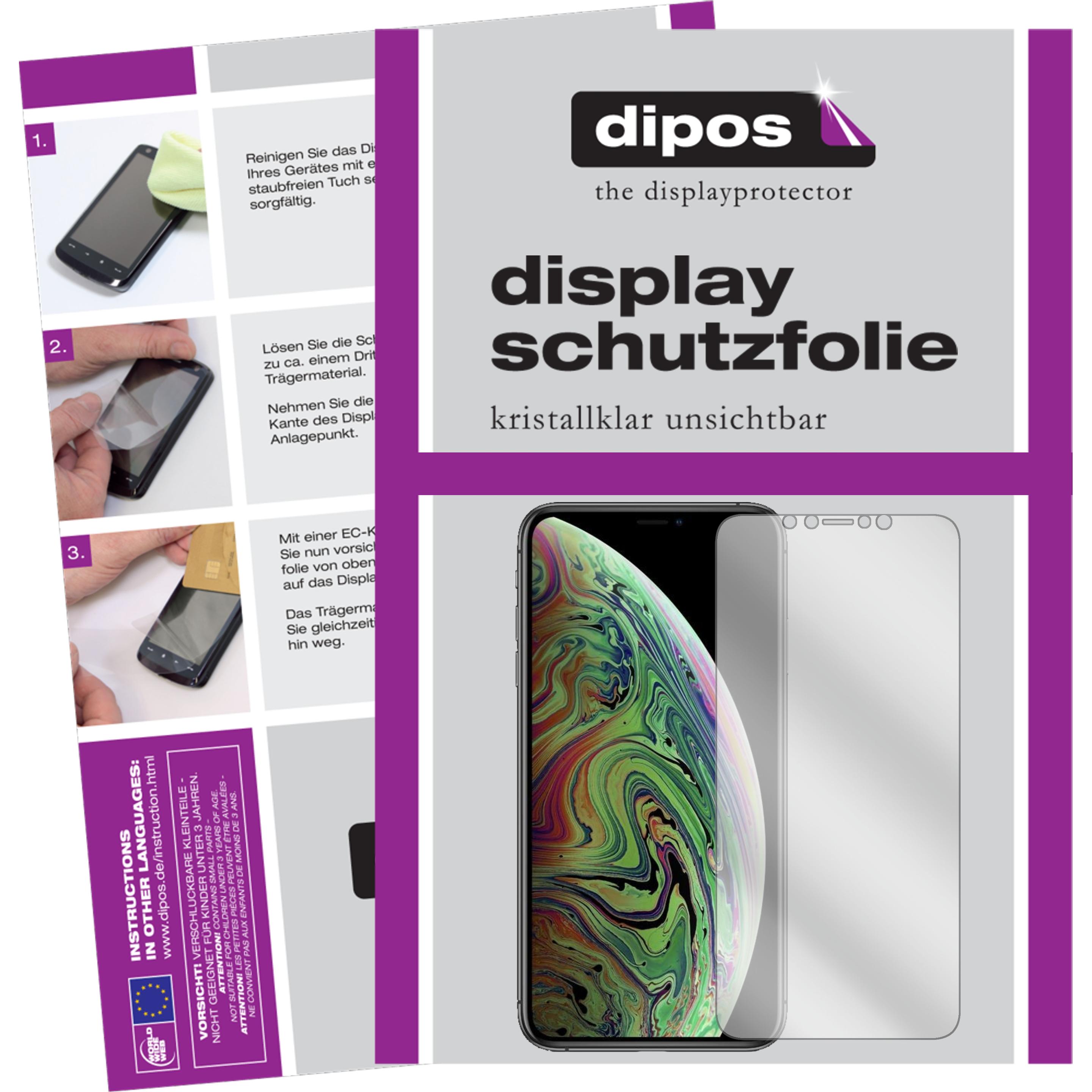 Dipos Displayschutzfolie Crystalclear (5 Stück, Apple iPhone XS Max), Smartphone Schutzfolie, Transparent