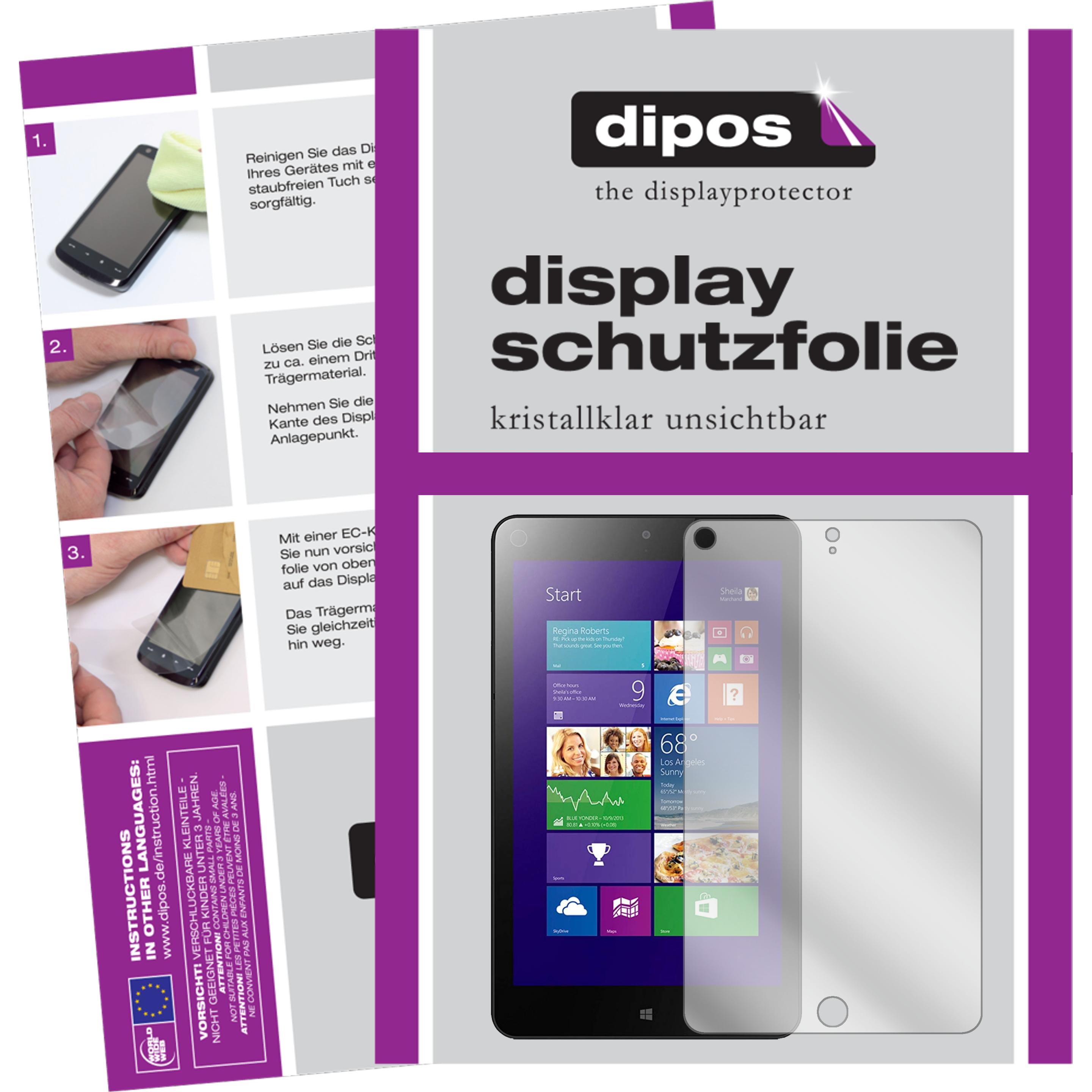 Dipos Displayschutzfolie Crystalclear (2 Stück, ThinkPad 8), Tablet Schutzfolie