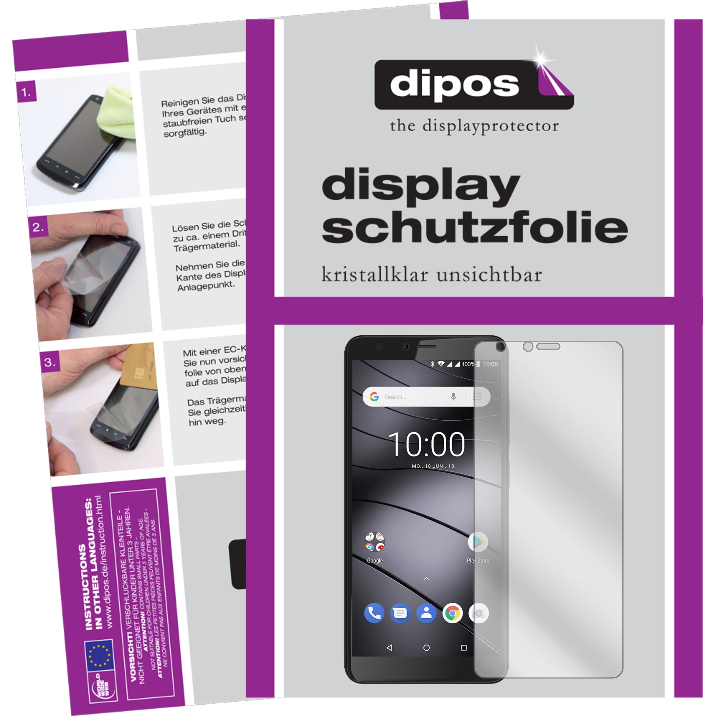 Dipos Displayschutzfolie Crystalclear (2 Stück, Gigaset GS100), Smartphone Schutzfolie, Transparent