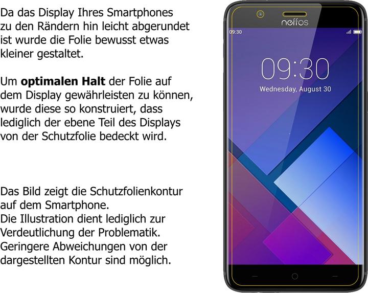 Actual product image Dipos Screen Protector Crystalclear (2 Piece, TP-Link Neffos P1)