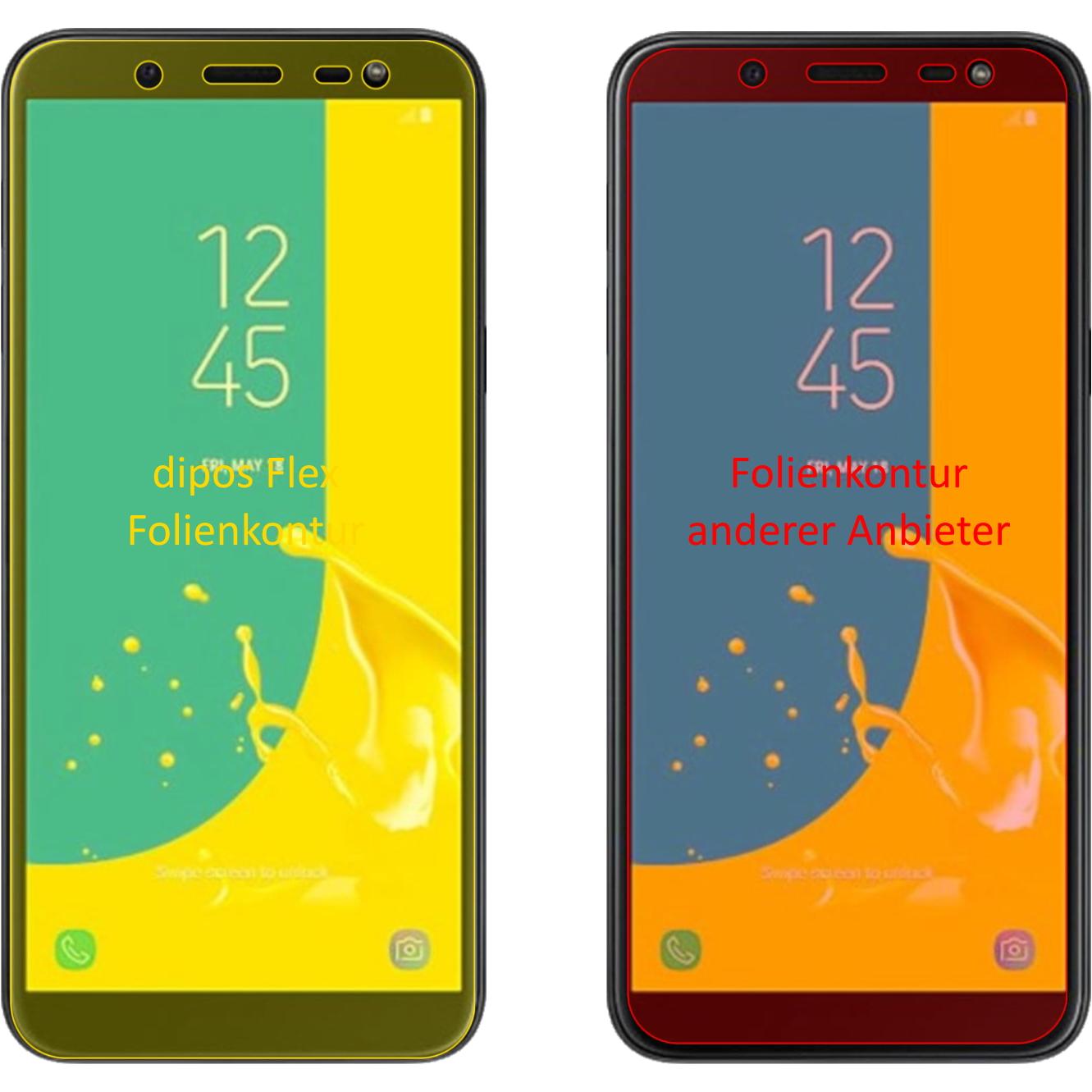 Thumbnail - Dipos Displayschutzfolie Full-Cover 3D (2 Stück, Samsung Galaxy J6 (2018)), Smartphone Schutzfolie, Transparent