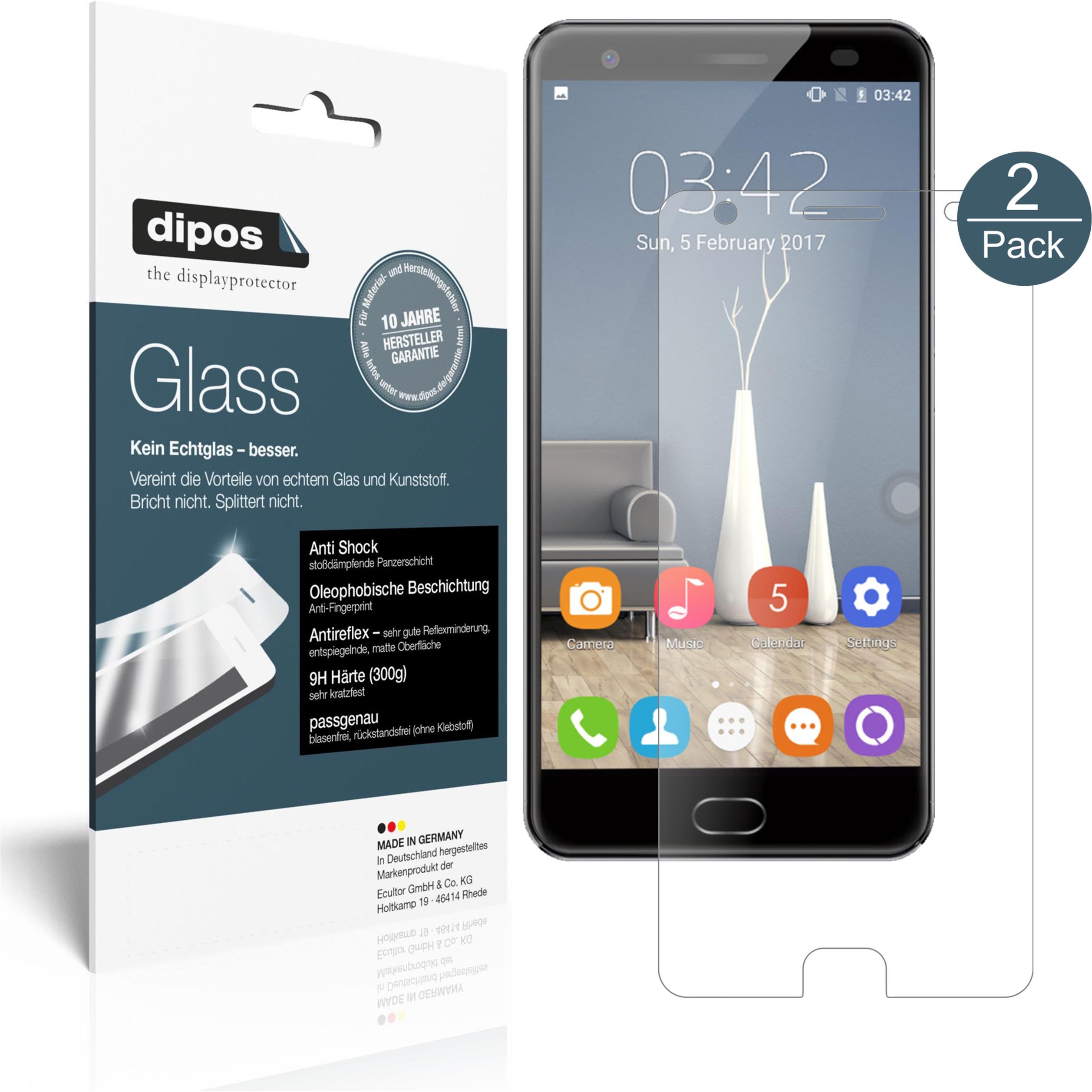 Dipos Displayschutz Anti-Shock (2 Stück, Oukitel OK6000 Plus), Smartphone Schutzfolie, Transparent