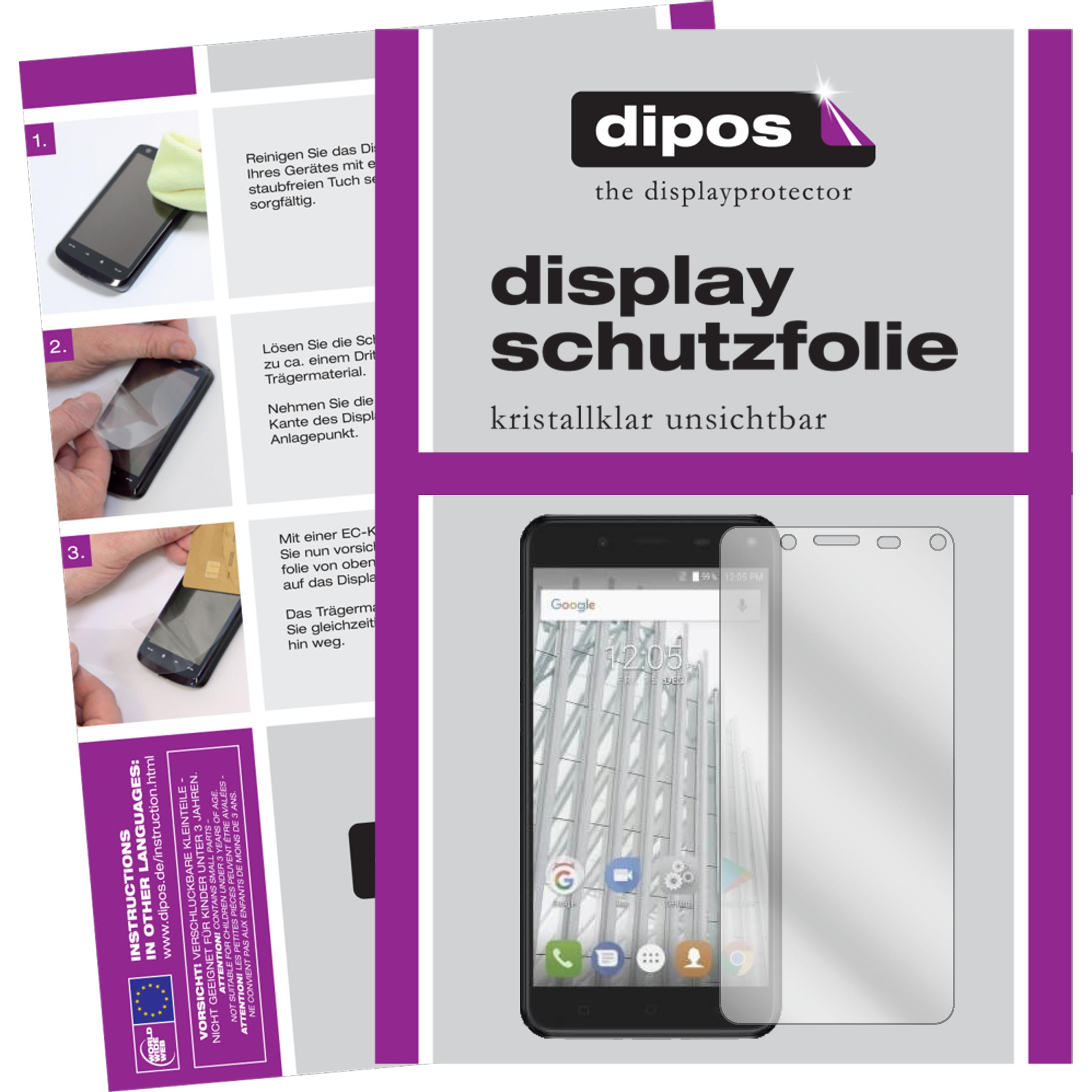 Dipos Displayschutzfolie Crystalclear (2 Stück, Walton Primo HM4i), Smartphone Schutzfolie, Transparent
