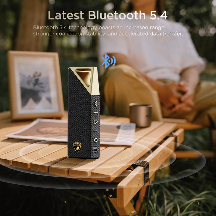 Produktbild Bugani Brief Bluetooth-Lautsprecher black+gold (3.50 h)