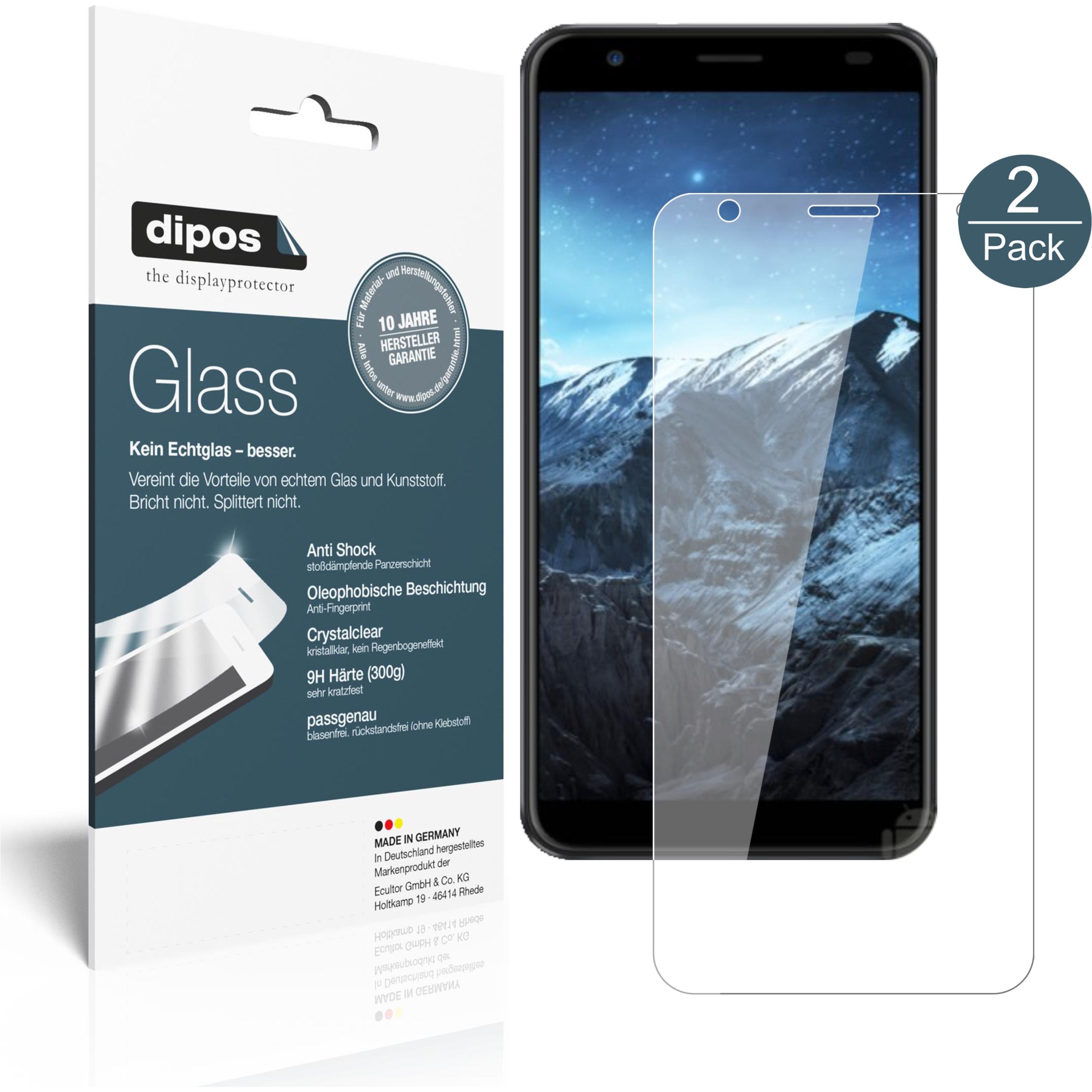 Dipos Displayschutz Anti-Shock (2 Stück, Konka D8), Smartphone Schutzfolie, Transparent