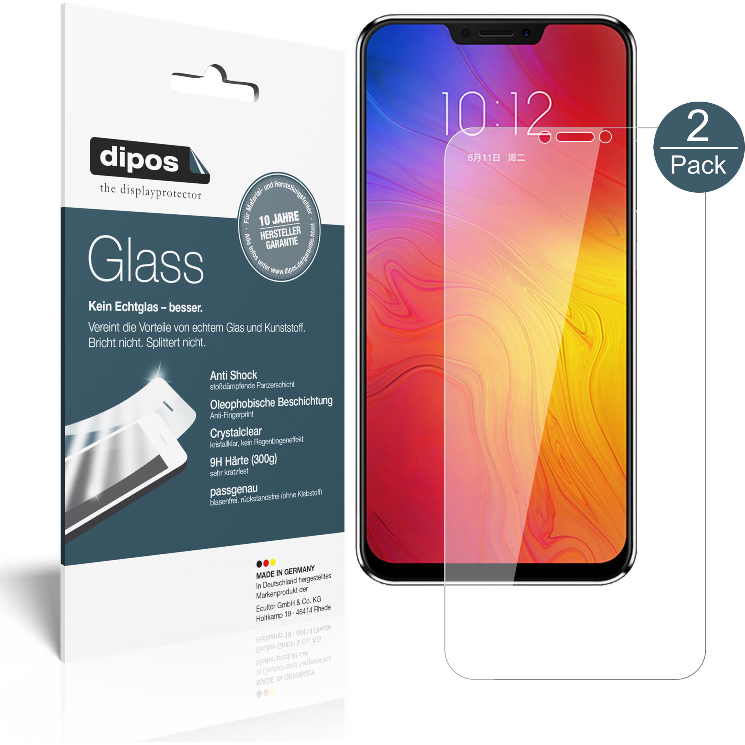Dipos Displayschutz Anti-Shock (2 Stück, Lenovo Z5), Smartphone Schutzfolie, Transparent