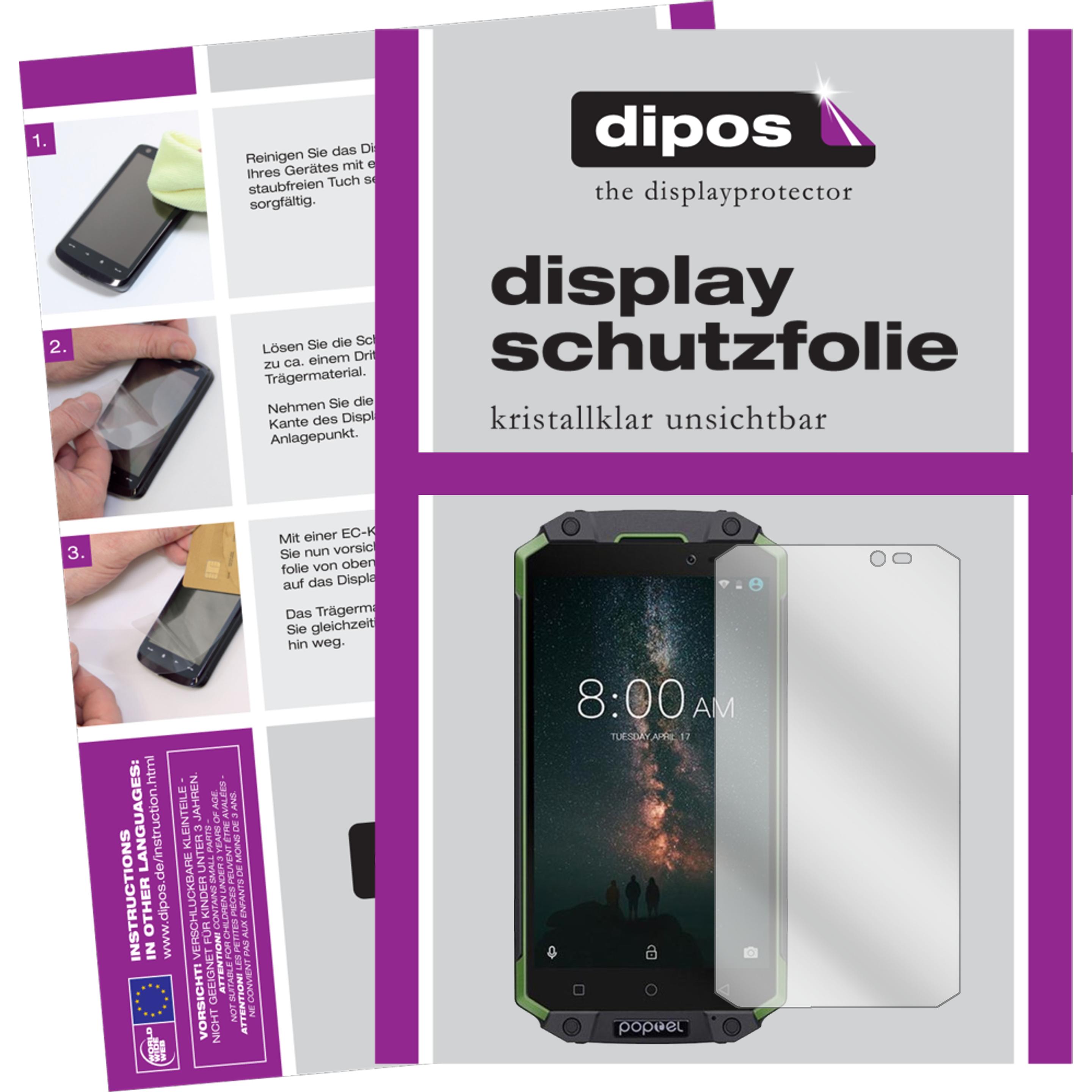 Dipos Displayschutzfolie Crystalclear (2 Stück, Portel P9000 Max), Smartphone Schutzfolie, Transparent