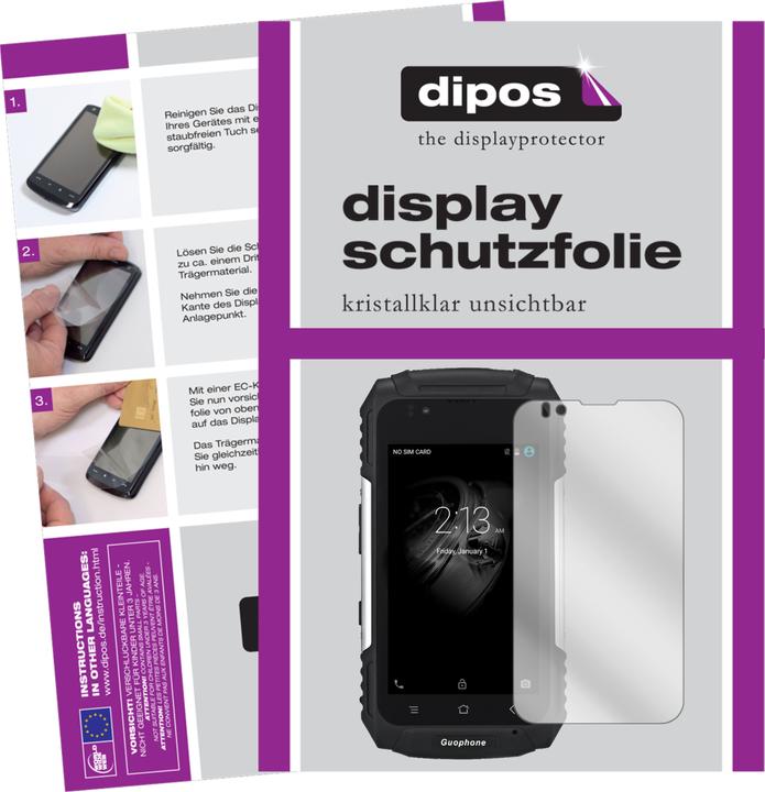 Dipos 2 Pellicole Protettive Antiriflesso Per Guophone V88 - Opaca, Anti-impronta, Resistente Ai Graffi, Made In Germany - copertina