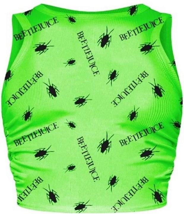 Actual product image Beetlejuice Womens/Ladies Repeat Logo Crop Top (XL)