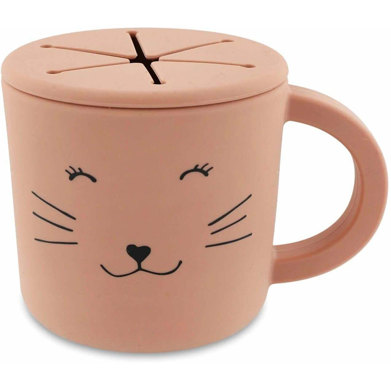 Trixie, Kindergeschirr + Kinderbesteck, Silikon Snackbecher Katze
