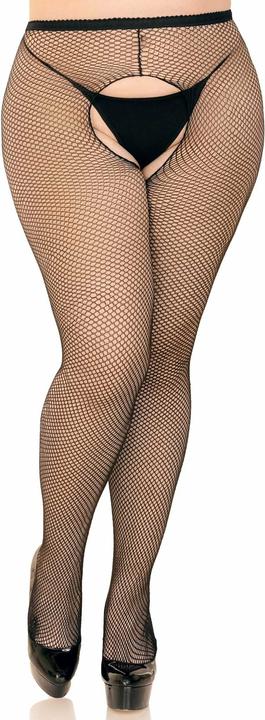 Productafbeelding Leg Avenue Visnetpanty met open kruis Zwart (46, 50)