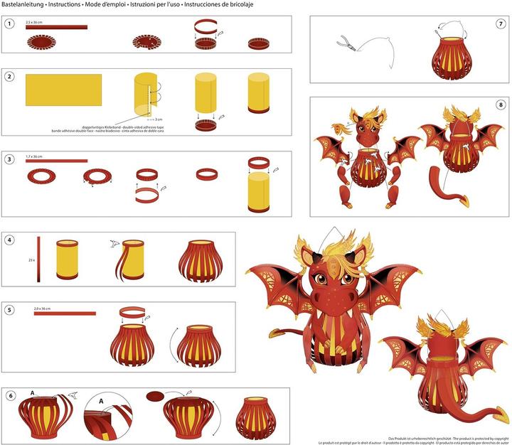 Produktbild Ursus Laternen-Bastelset Drache