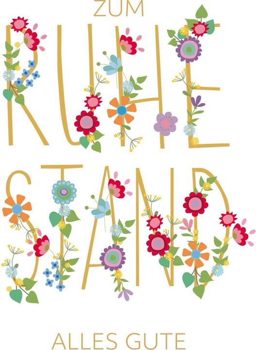 Produktbild ABC Glückwunschkarte Blumige Buchstaben B6 (1 Stk.)