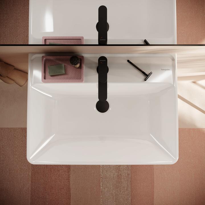 Produktbild hansgrohe Xanuia Q Waschtisch, 1 Hahnloch, mit Überlauf, 650x480mm, weiss (480 mm, 650 mm)