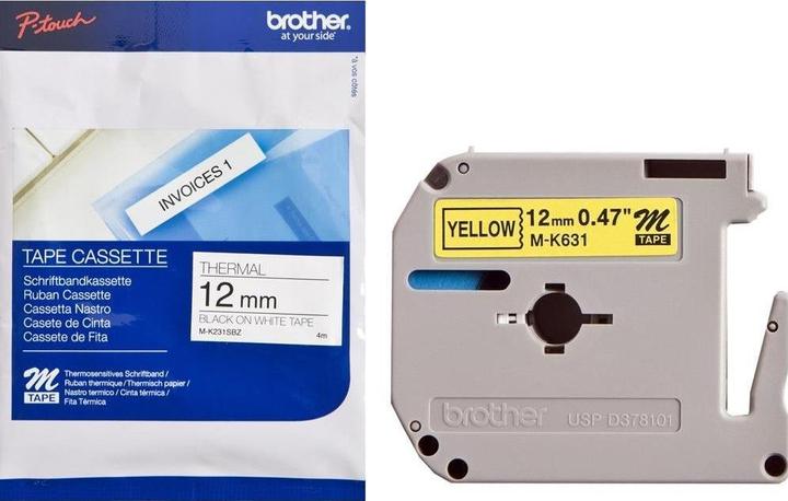 Immagine prodotto Brother M-K631bz (1.20 cm, Giallo, Nero)