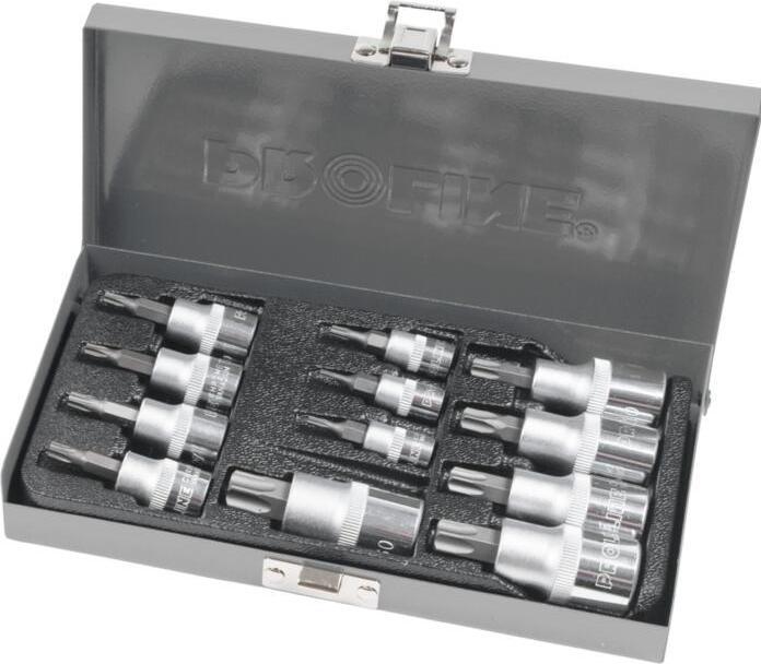 Actual product image Proline Pro-Line Torx socket spanner set 1/4" 3/8" 1/2" T8-T60 12 pieces (18712) (1/2", 1/4", 3/8", 7/16")