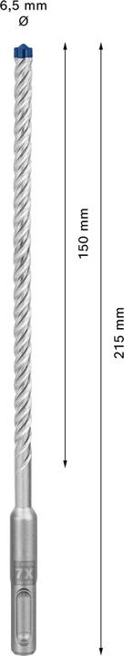 Actual product image Bosch Professional Zubehör EXPERT SDS plus-7X hammer drill, 6.5 x 150 x 215 mm (6.5 millimetres)