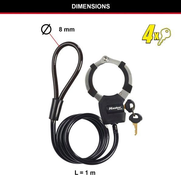 Immagine prodotto Master Lock Polsino da strada 8275 (100 cm)