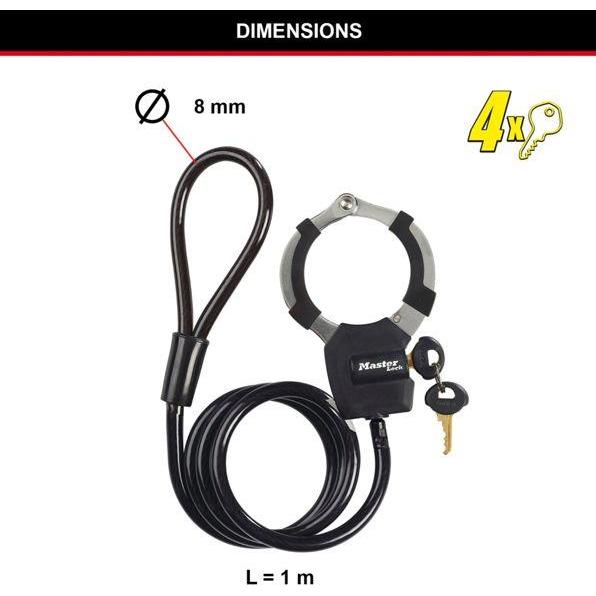 Thumbnail - Master Lock, Veloschloss, (100 cm)