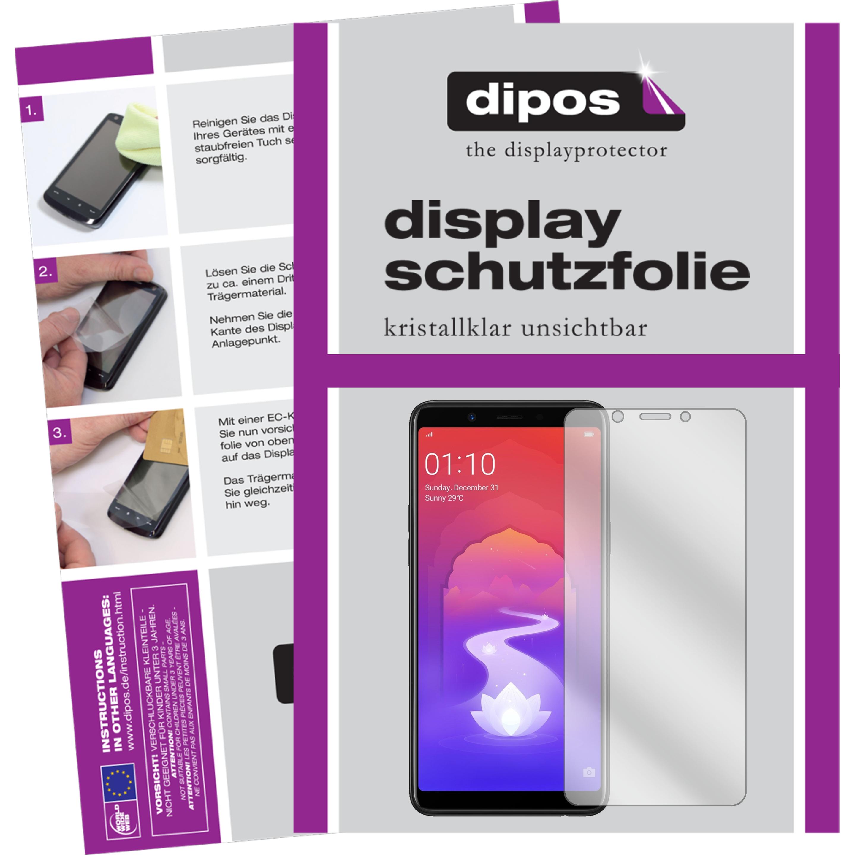 Dipos Displayschutzfolie Crystalclear (5 Stück, Oppo Realme 1), Smartphone Schutzfolie, Transparent