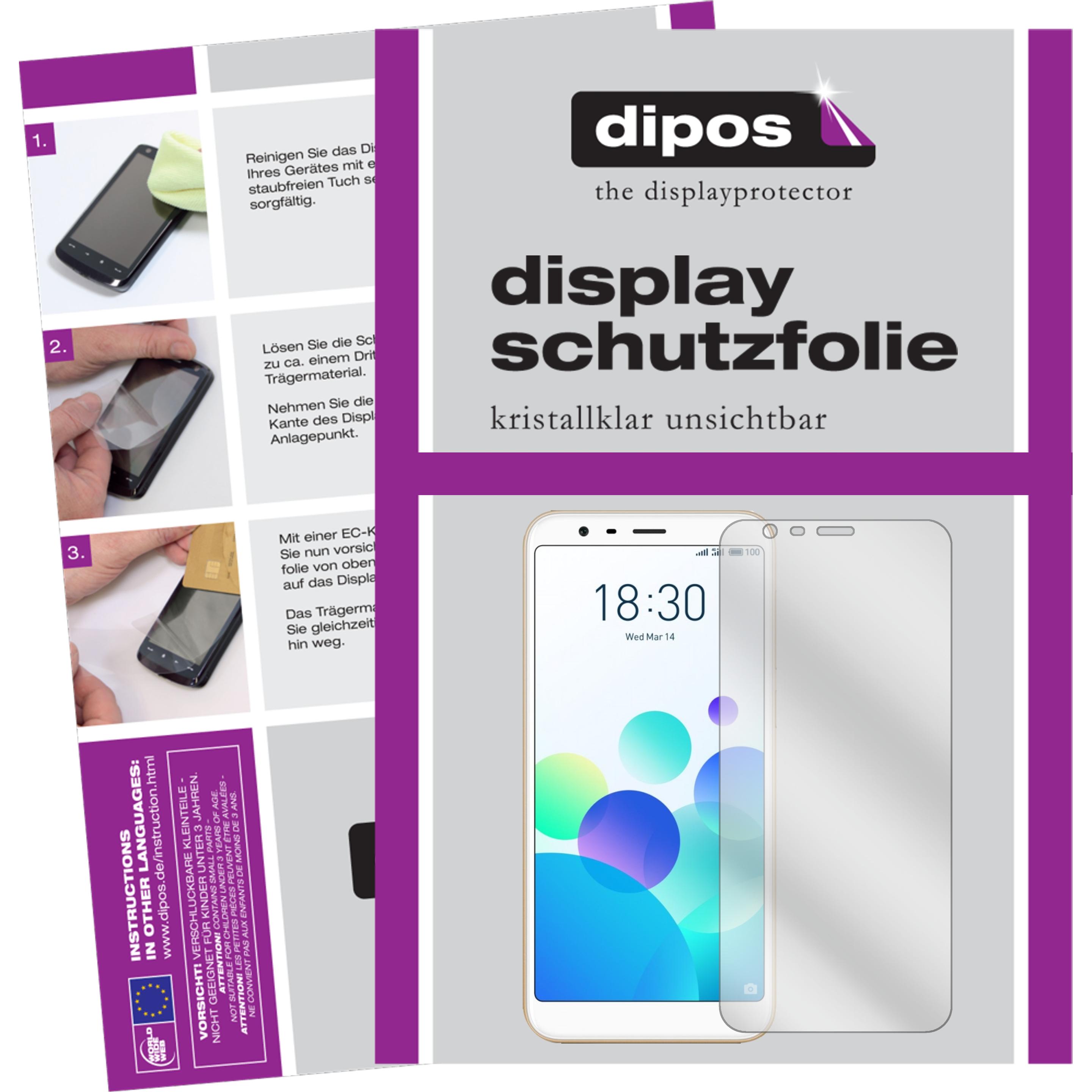 Dipos Displayschutzfolie Crystalclear (5 Stück, Meizu M8c), Smartphone Schutzfolie, Transparent