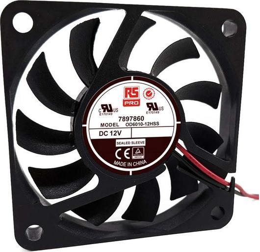 Produktbild RS PRO DC sealed sleeve axial fan 60x10mm 12Vdc (60 mm)