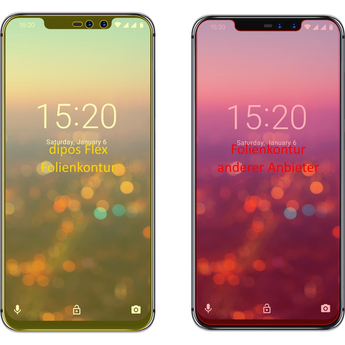 Thumbnail - Dipos Displayschutzfolie Full-Cover 3D (3 Stück, Umidigi Z2 Pro), Smartphone Schutzfolie, Transparent