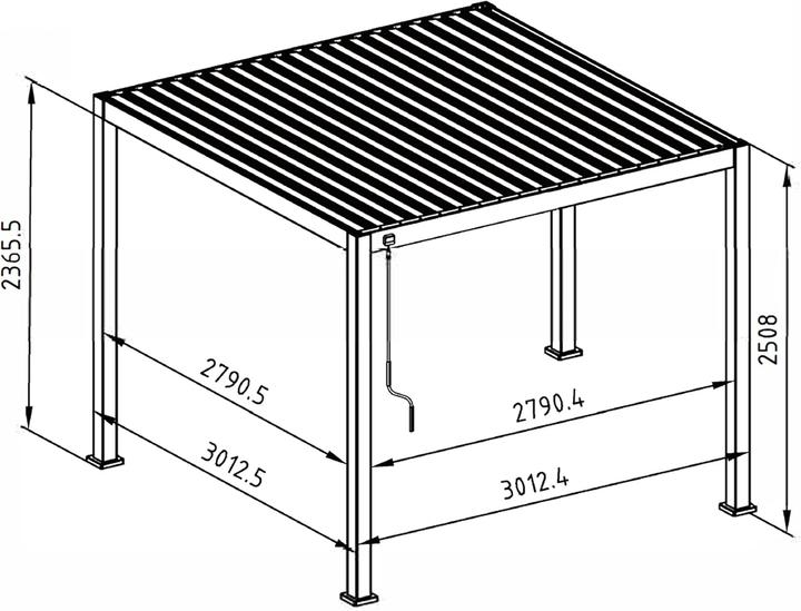 Image du produit Colibri Pergola Pavillon Pemium Alu Bioclimatique 300x300cm (300 cm, 300 cm)