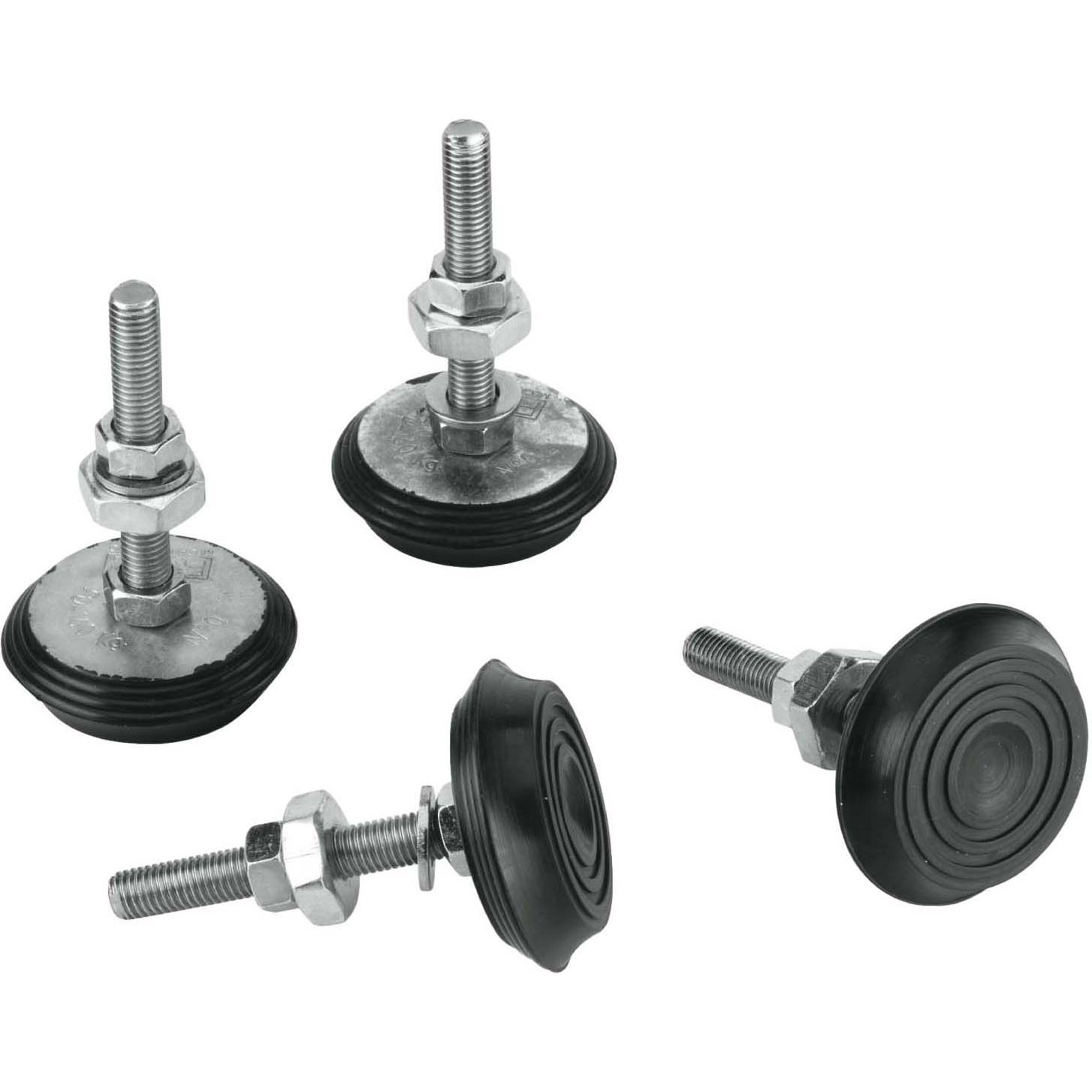 Schneider Electric Nivellierfüsse Antivibration NSYPRVDA VE4, Serverschrank Zubehör, Grau
