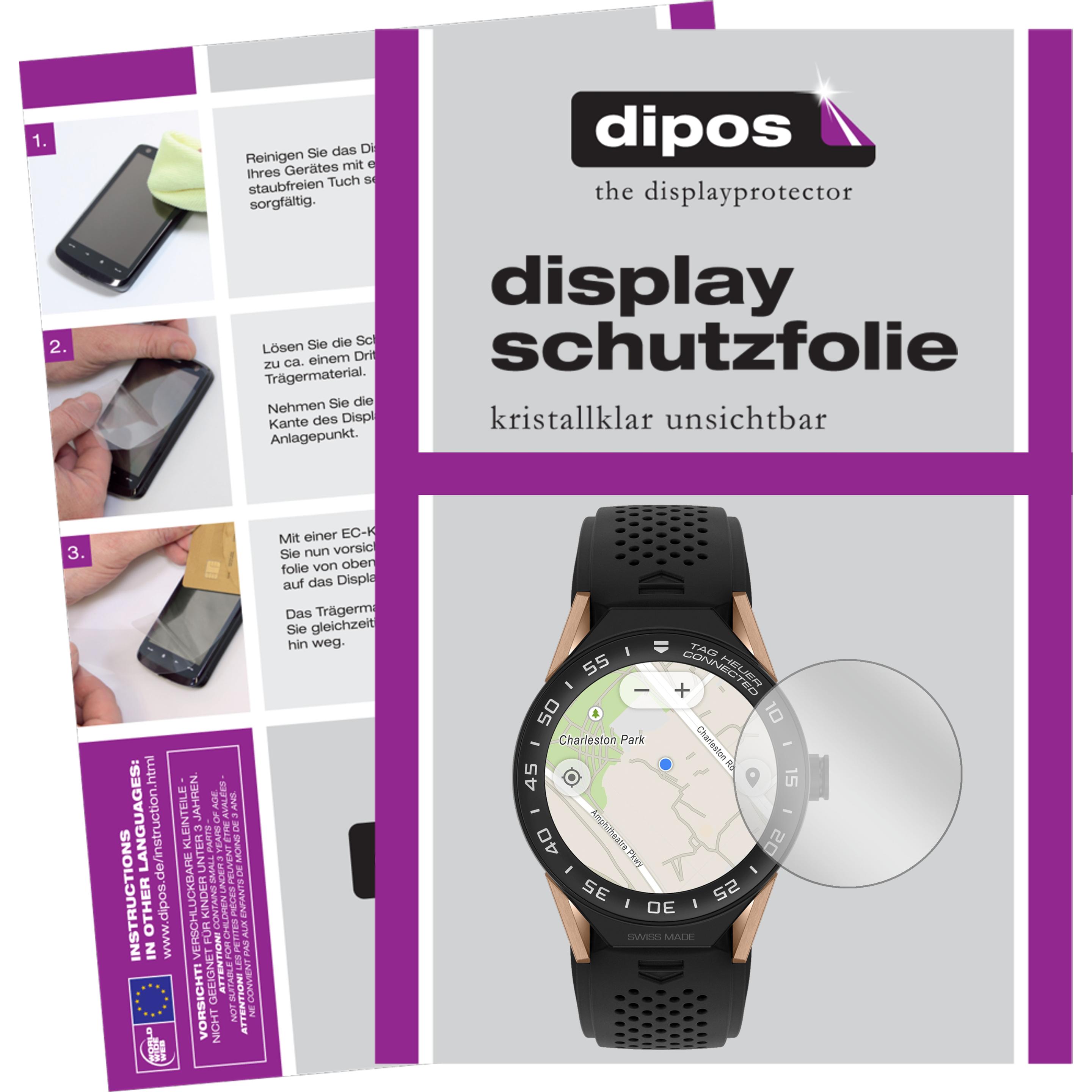 Dipos Displayschutzfolie Crystalclear, Smartwatch Schutzfolie, Transparent