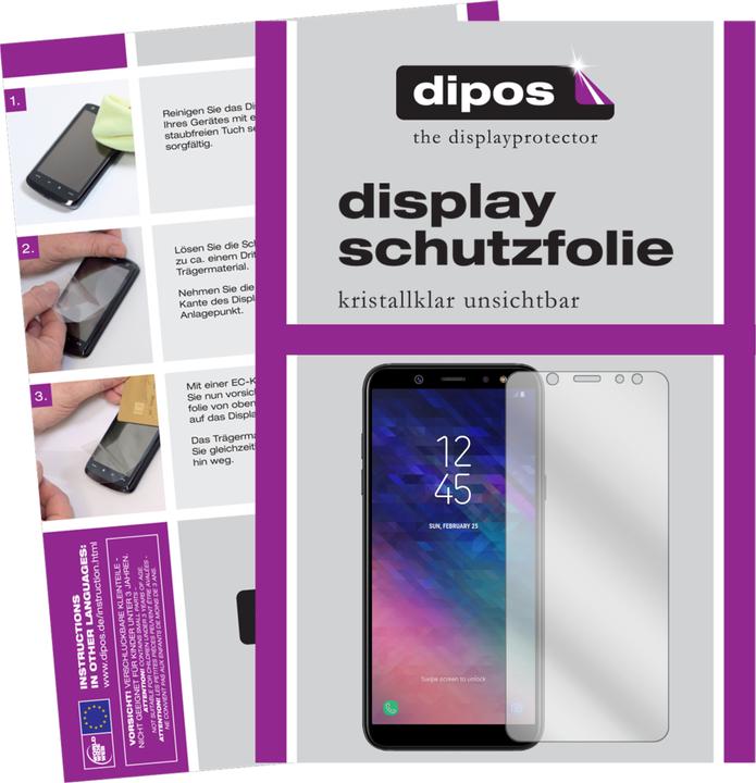 Produktbild Dipos Displayschutzfolie Crystalclear (2 Stück, Samsung Galaxy A6)