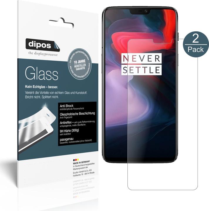 Dipos I Pellicola Protettiva In Vetro Per OnePlus 8 - Cristallo Trasparente HD (Made In Germany)