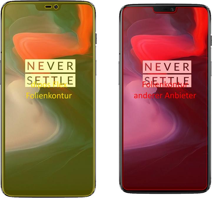 Actual product image Dipos Screen Protector Full-Cover 3D (3 pcs., OnePlus 6)