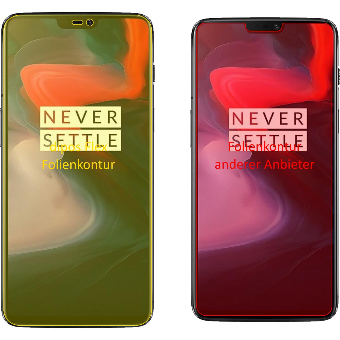 Thumbnail - Dipos Displayschutzfolie Full-Cover 3D (3 Stück, OnePlus 6), Smartphone Schutzfolie, Transparent