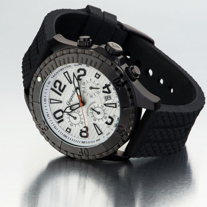 Actual product image Gigandet Analog Dive Chronograph Watch with Date Function and Silicone Strap (Analogue wristwatch, Chronograph, Diving watch)