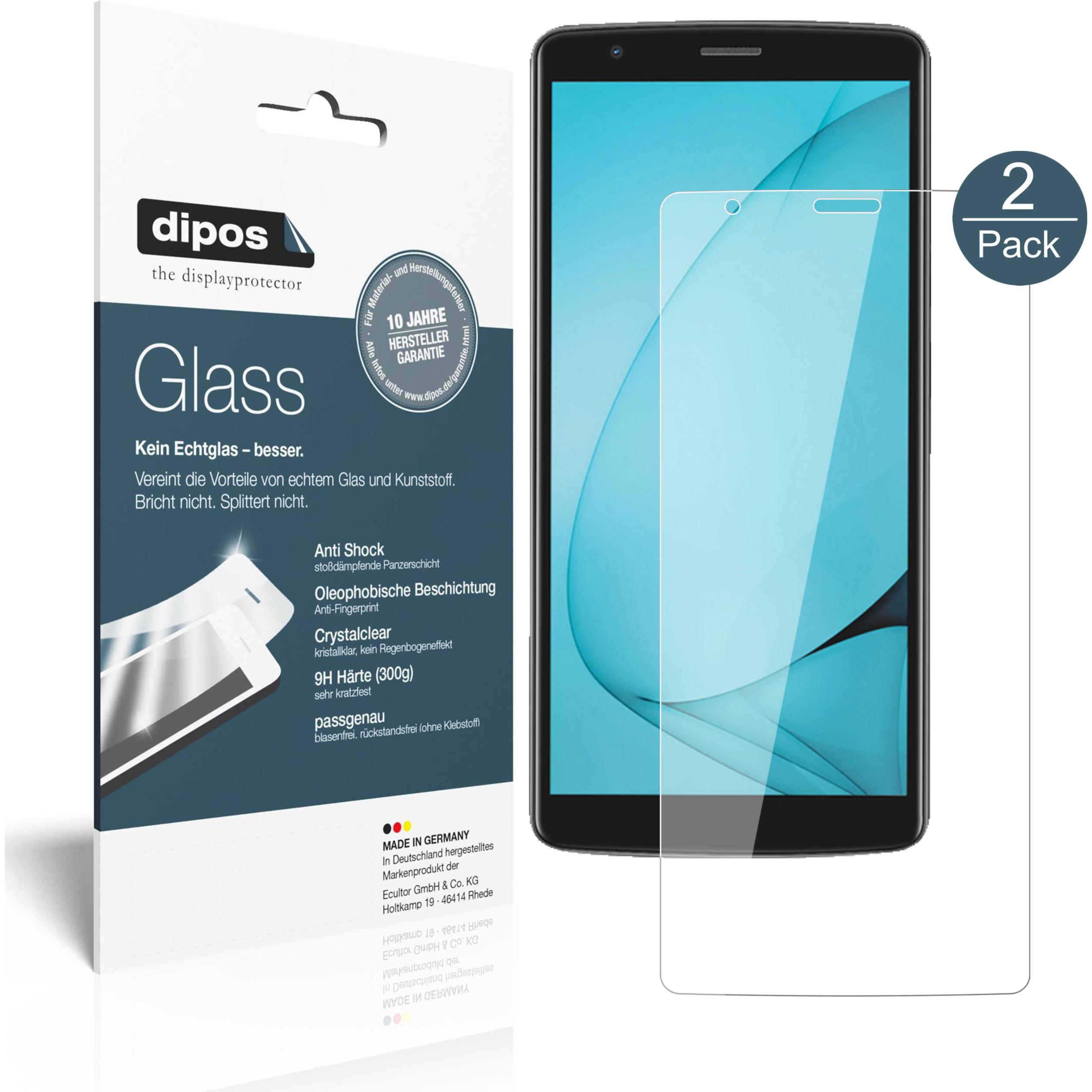 Dipos Displayschutz Anti-Shock (2 Stück, Blackview A20), Smartphone Schutzfolie, Transparent