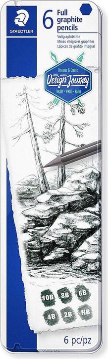 Produktbild Staedtler Mars Lumograph pure graphite 100G Vollgraphitstifte (6.80 mm, 6B, 2B, 4B, 8B, 6 x)