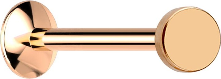 Image du produit Star Piercing Micro UFO Labret femelle or rose avec disque (sans laiton, Acier chirurgical 316L)