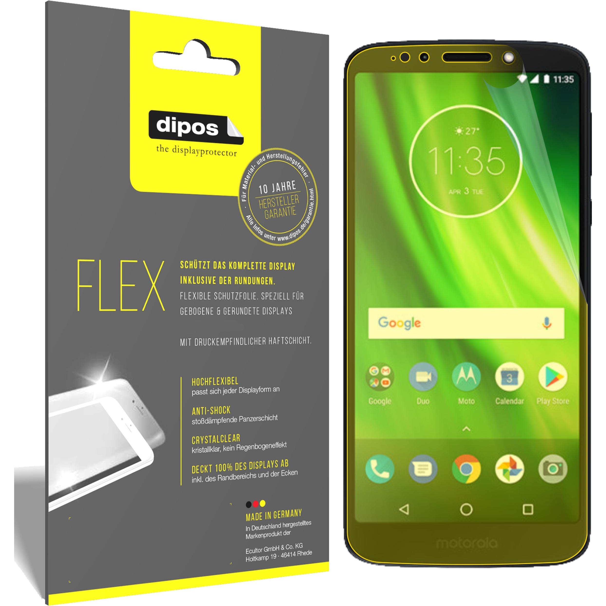 Dipos Displayschutzfolie Full-Cover 3D (3 Stück, Motorola Moto G6 Play), Smartphone Schutzfolie, Transparent