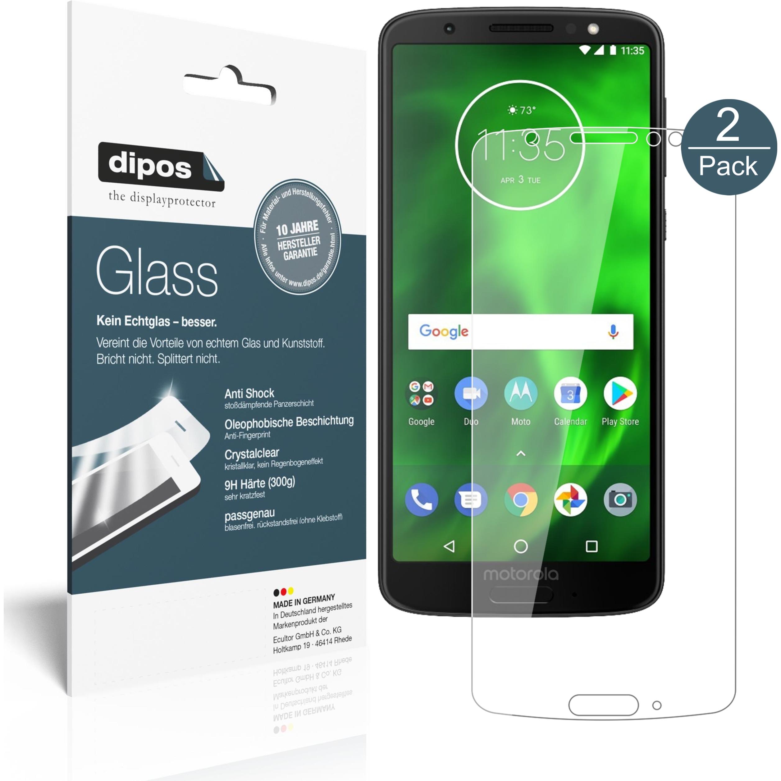 Dipos Displayschutz Anti-Shock (2 Stück, LG G6), Smartphone Schutzfolie, Transparent