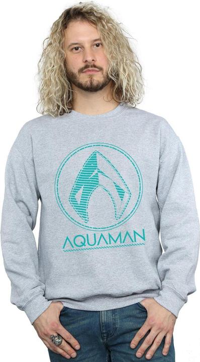 Image du produit - Sweat AQUAMAN AQUA LOGO - Homme (S)