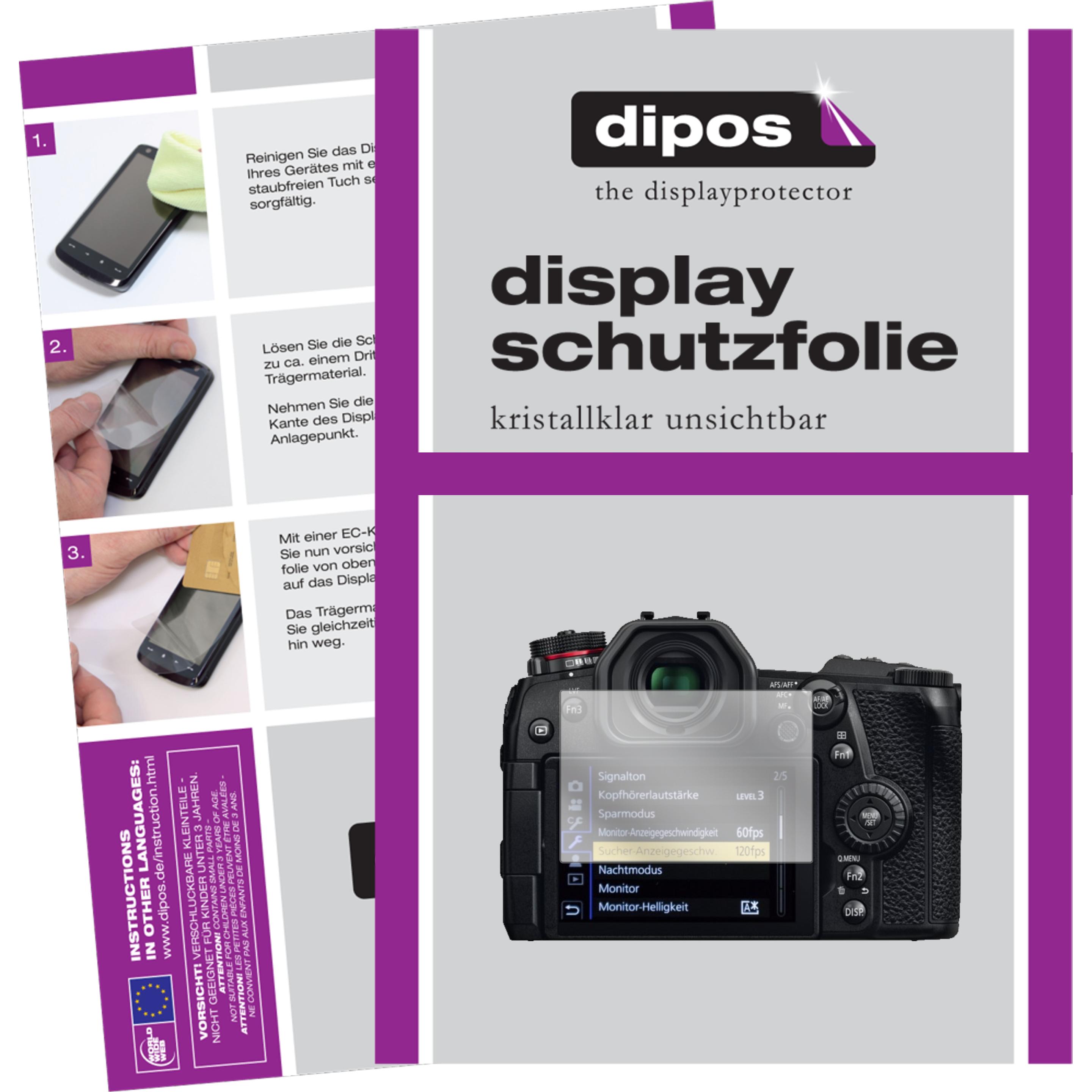 Dipos Displayschutzfolie Crystalclear (Displayschutz, Panasonic Lumix GX9), Kameraschutz, Transparent