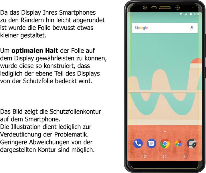 Actual product image Dipos Screen Protector Crystalclear (2 pcs., Wiko View Go)