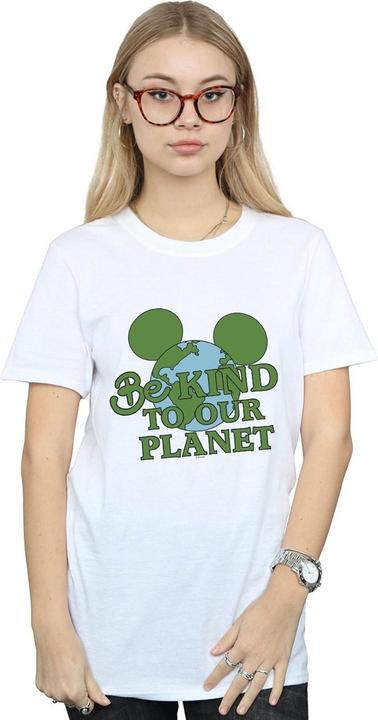 Actual product image Disney Womens/Ladies Mickey Mouse Be Kind Cotton Boyfriend T-Shirt (XXL)