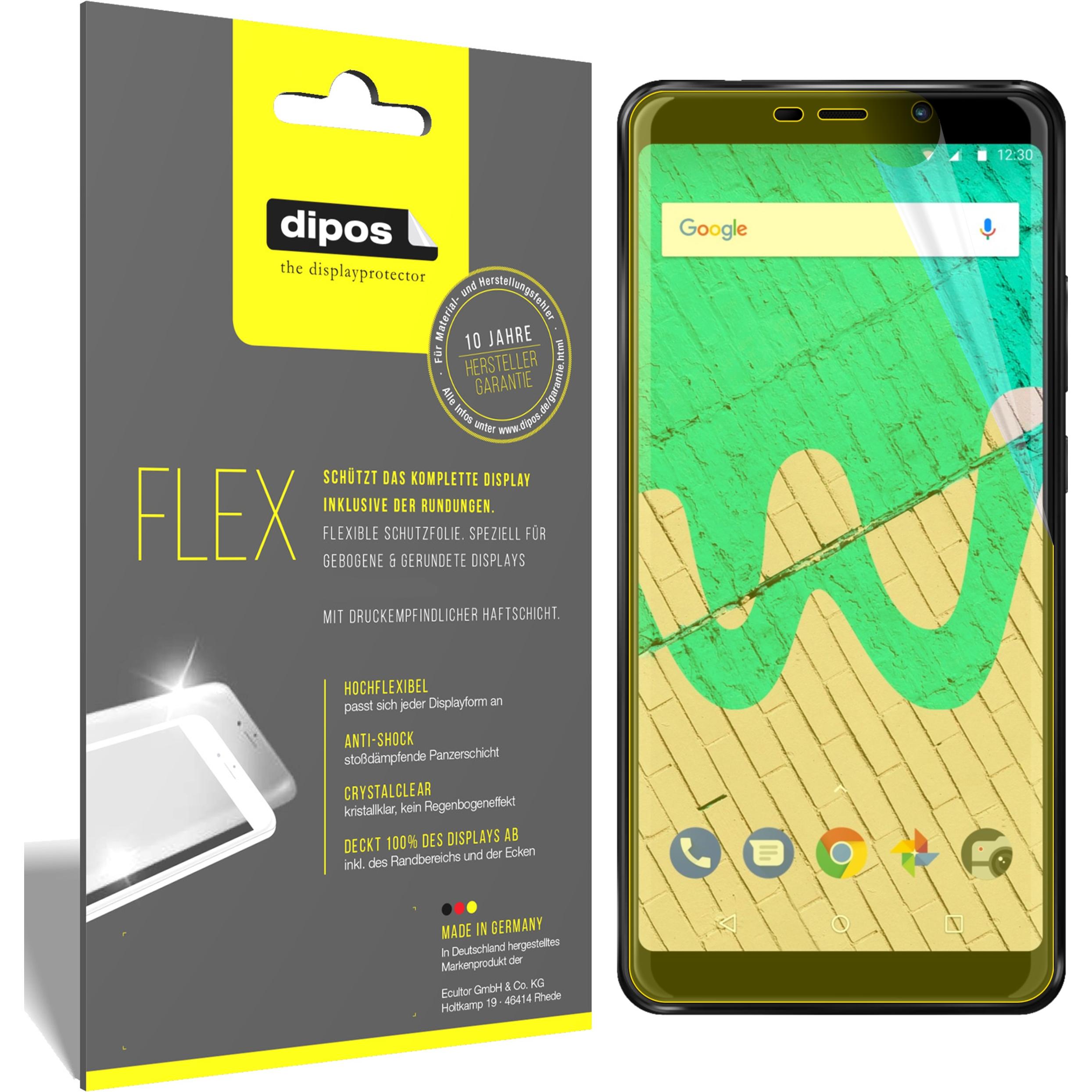 Dipos Displayschutzfolie Full-Cover 3D (3 Stück, Wiko View Max), Smartphone Schutzfolie, Transparent