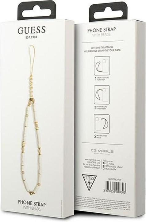 Produktbild Guess Ratet mal, zawieska GUUSTPEARW Handyband weiss/weiss Heishi-Perlen