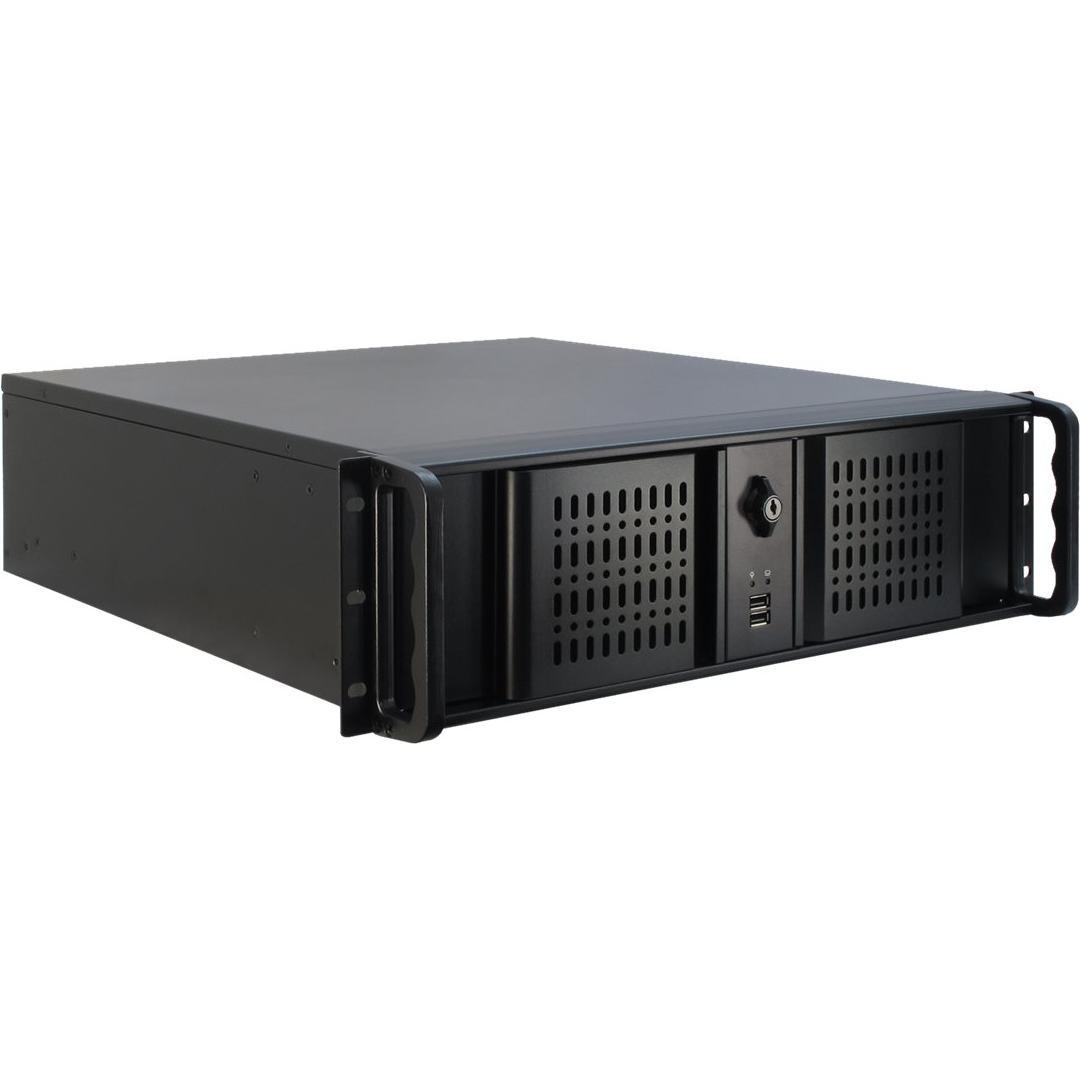 Intertech 3U 3098-S (ATX, Mini-ITX, mATX), PC Gehäuse, Schwarz